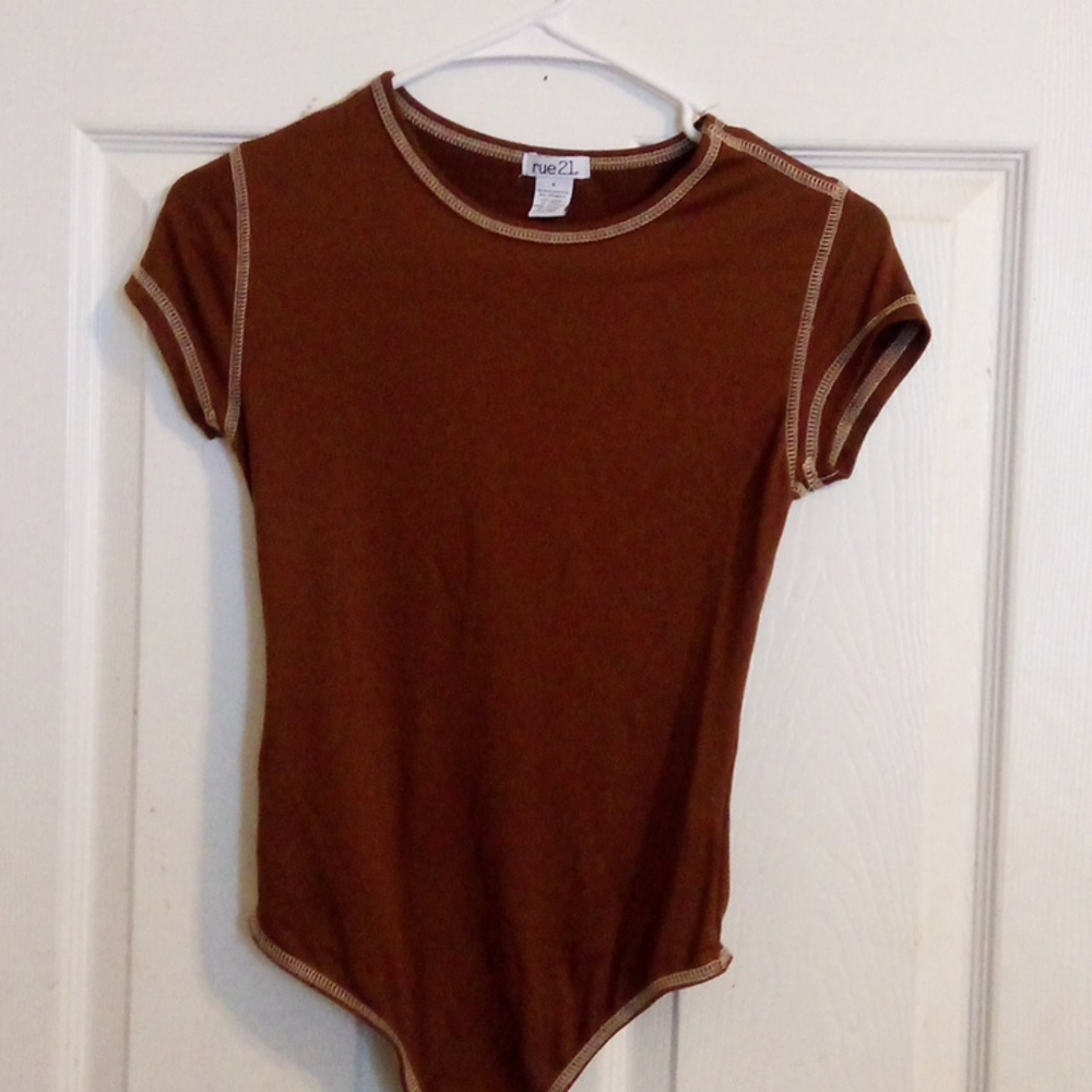 NWOT Rue 21 Chocolate Bodysuit